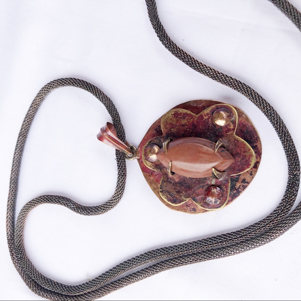 Artisan Copper Long Necklace